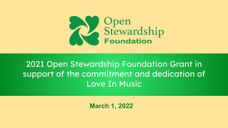 The 2021 Open Stewardship Foundation Grant