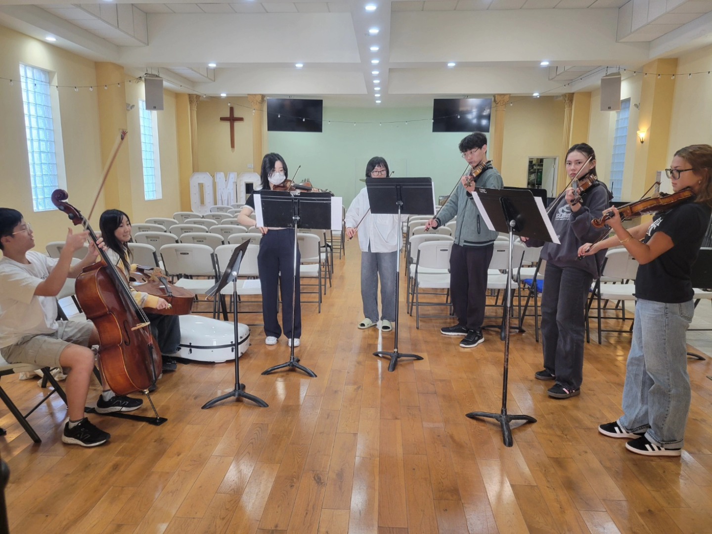 First Rehearsal for Christmas Concert