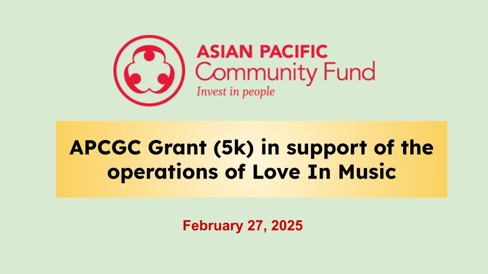 Winning the APCF Giving Circle Grant (2 -27-2025)